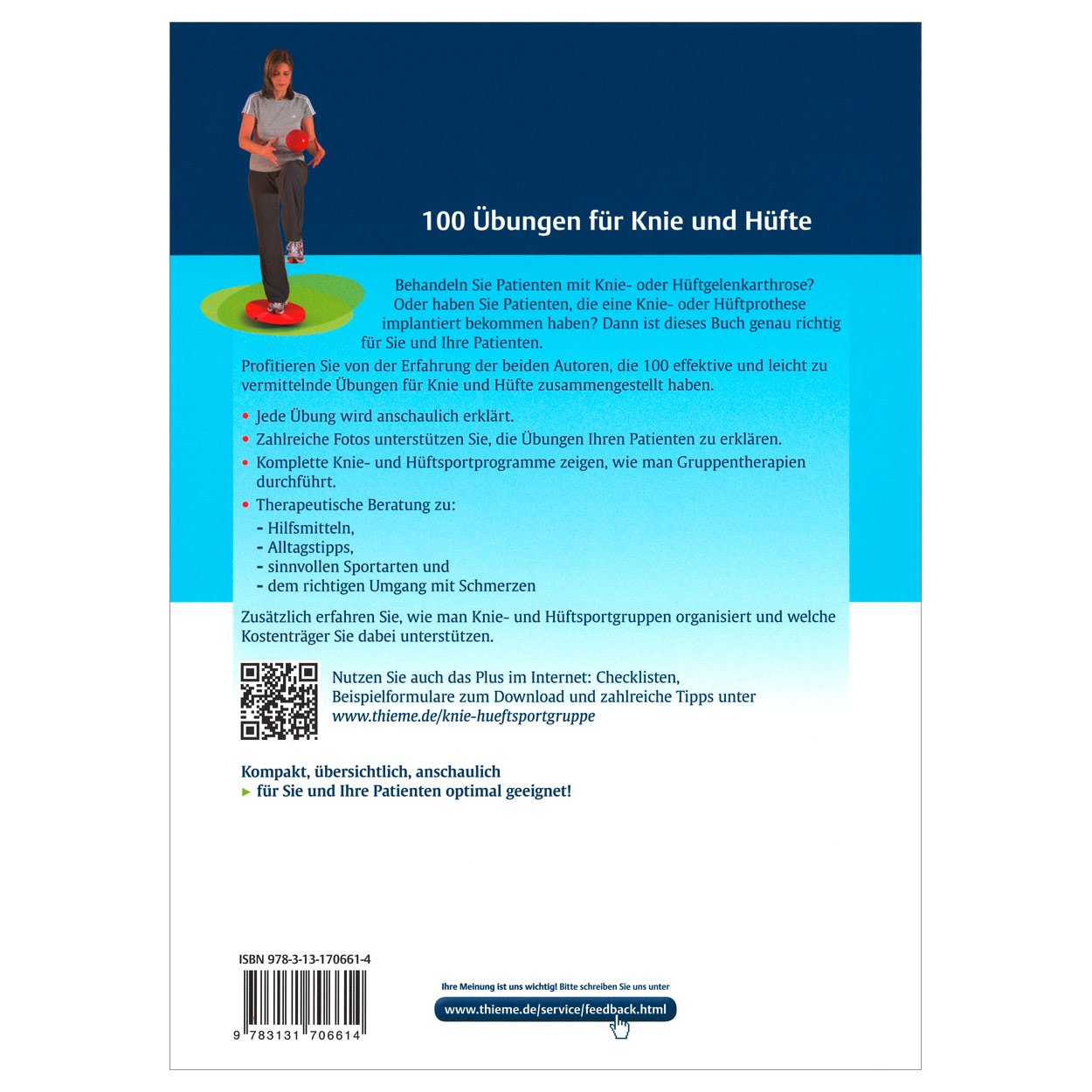 Übungen für Knie und Hüfte: Physiotherapie und Training: Physiotherapie und Training. Mit 100 Übungen