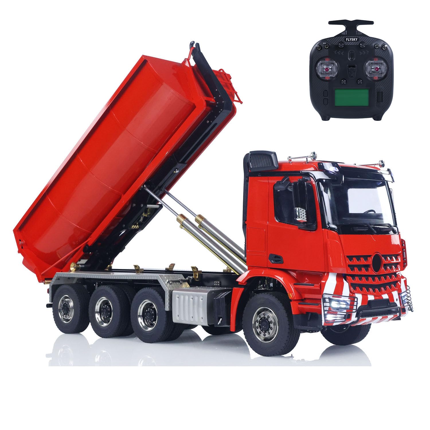TOUCAN RC HOBBY 8X8 1 14 Hydraulic RC Full Dump Truck Metal Remote Control Roll On Off Tipper