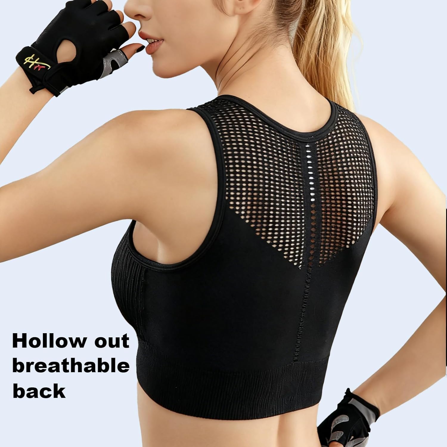 Sports Bras Pack for Women-Padded Support Bra Shockproof Running Yoga Fitness Bra Breathable Quick Drying Vest Style - Image 3