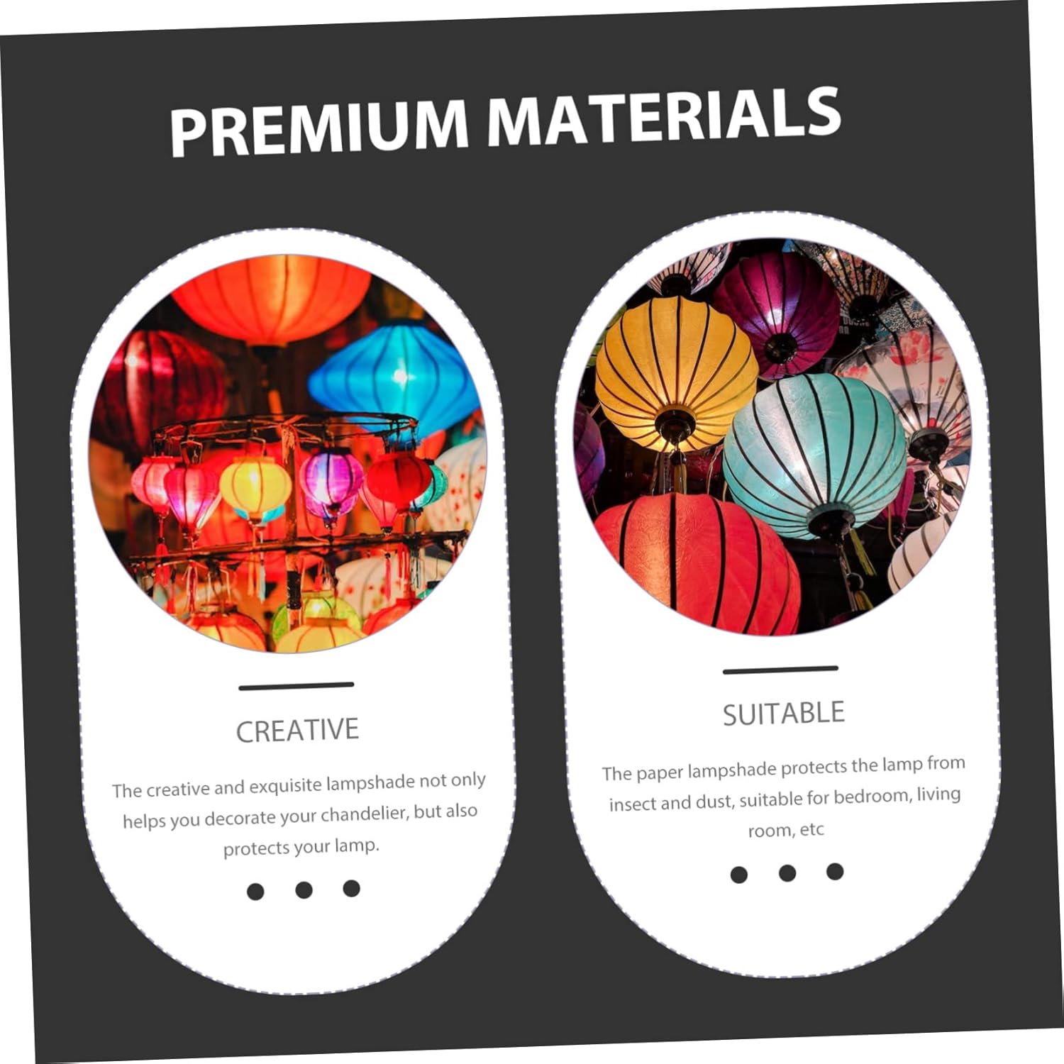 Zerodeko 2pcs Decorative Chandelier Paper Lampshades Easy to Install Light Covers for Ceiling Fixtures Softens Bright Light for and Home Lighting