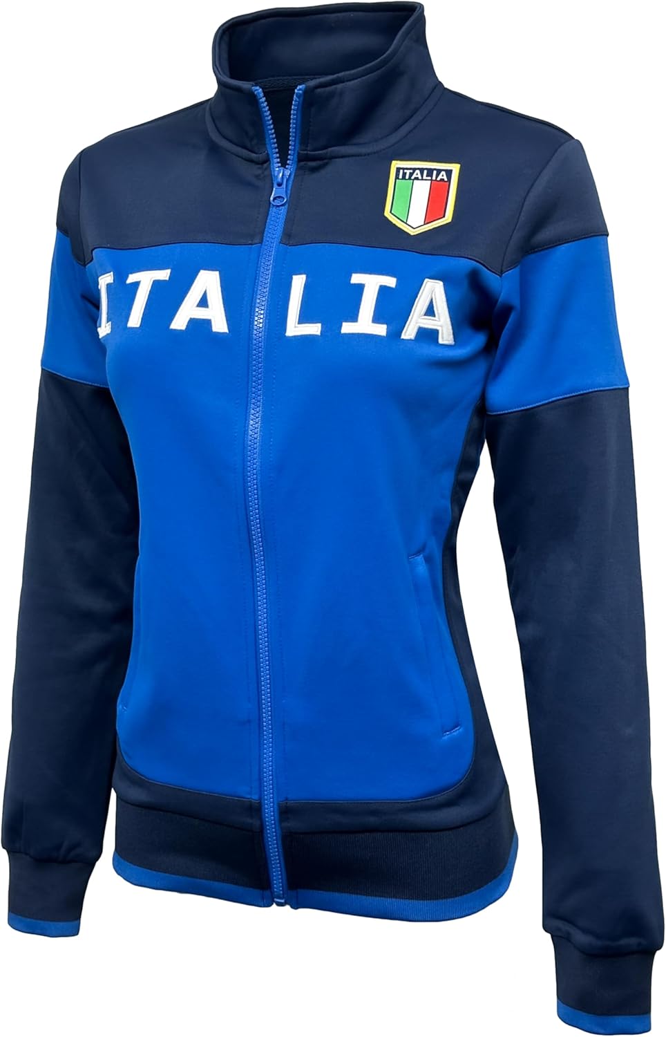 Just 4 Kicks Women's Italy Full Zip Track Jacket, Italia Warm-Up Jacket - Image 3