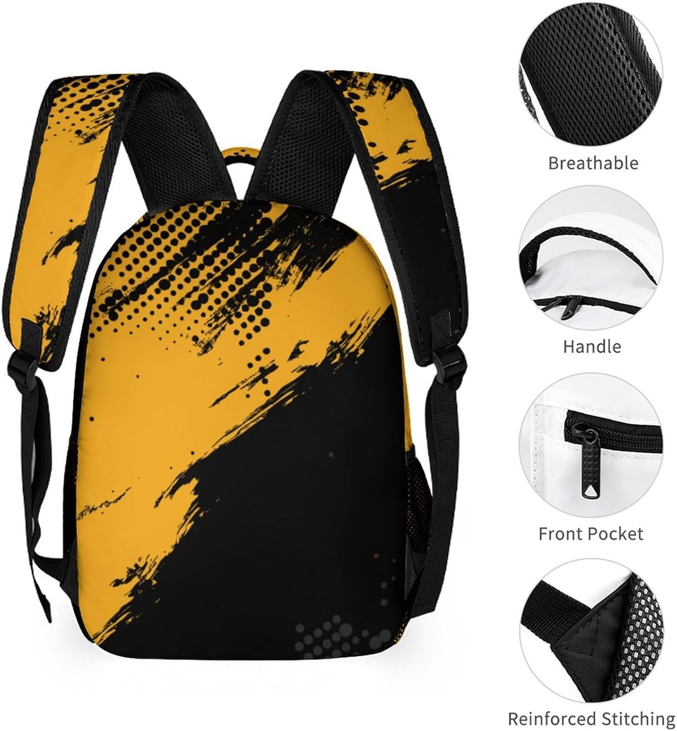 Custom School Backpack High Capacity Student Bag Football City Gifts for Kids Backpack Men Women, Add Name & Number