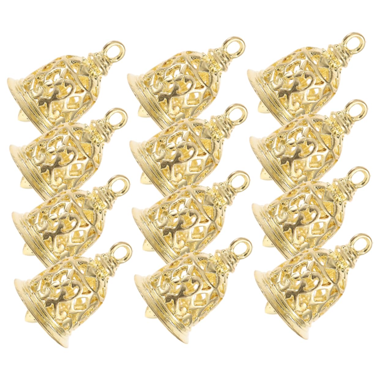 Mobestech 4 Set Ciondoli Campane Rame Per Da Te Confezione Da Mini Campane Pendenti Per Creazioni Artigianali Per Gioielli Decorazioni E Charms Natale 12 Pezzi * 4