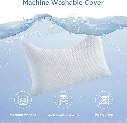 Miniatura 8 de Litanika Almohada de cuello y rodilla de tamaño mini de viaje, almohada de cama curvada, soporte lumbar de espalda, relleno ajustable, almohada de