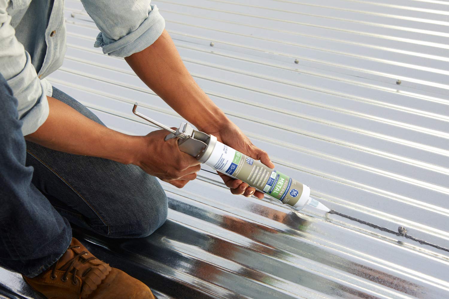 Review Product GE GE5050 Silicone II Aluminum and Metal Sealant, 10.3 oz Tube, Metallic Gray