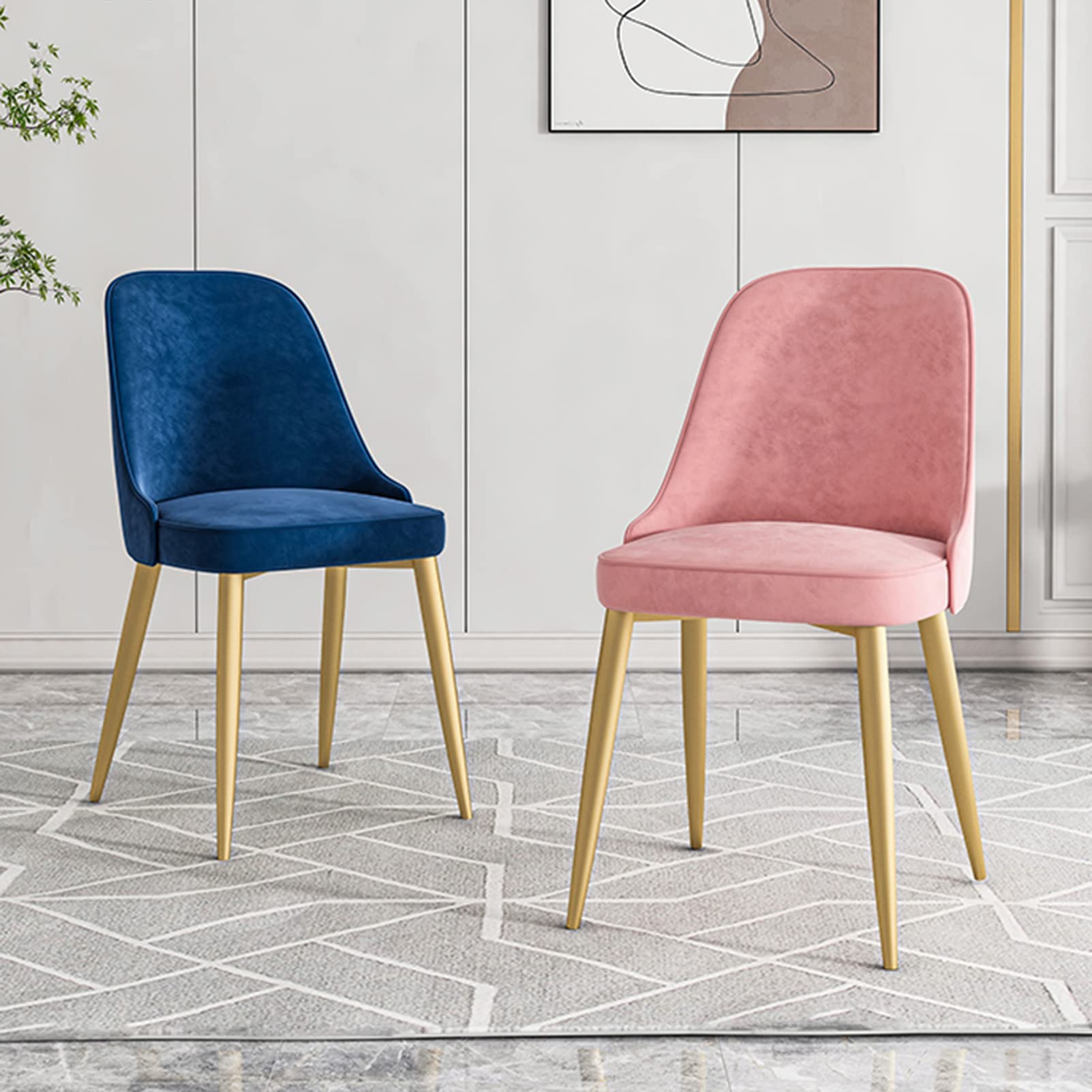 Amazon｜ベルベットダイニングチェア2脚セット、キッチンラウンジ