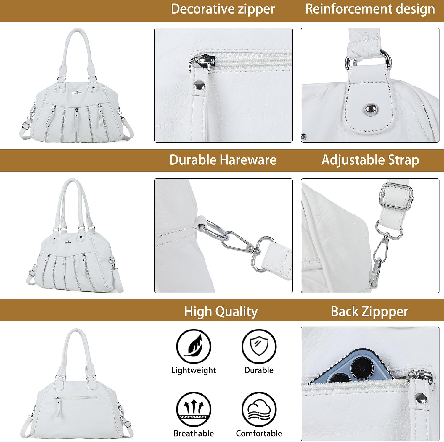 Angel Kiss Purses for Women Trendy Soft Shoulder Purses and Handbags Hobo Bags