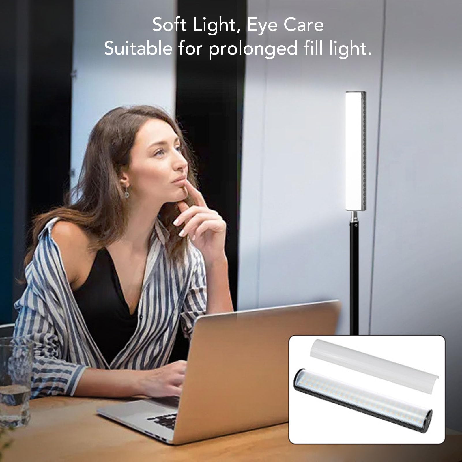 Bacchetta Luminosa LED RGB, Bacchetta Luminosa con Temperatura Colore Regolabile CRI95, 1800K-9000K con estremità Magnetiche e Batteria da 2600mAh, Ideale per Fotografia, Registrazione Video