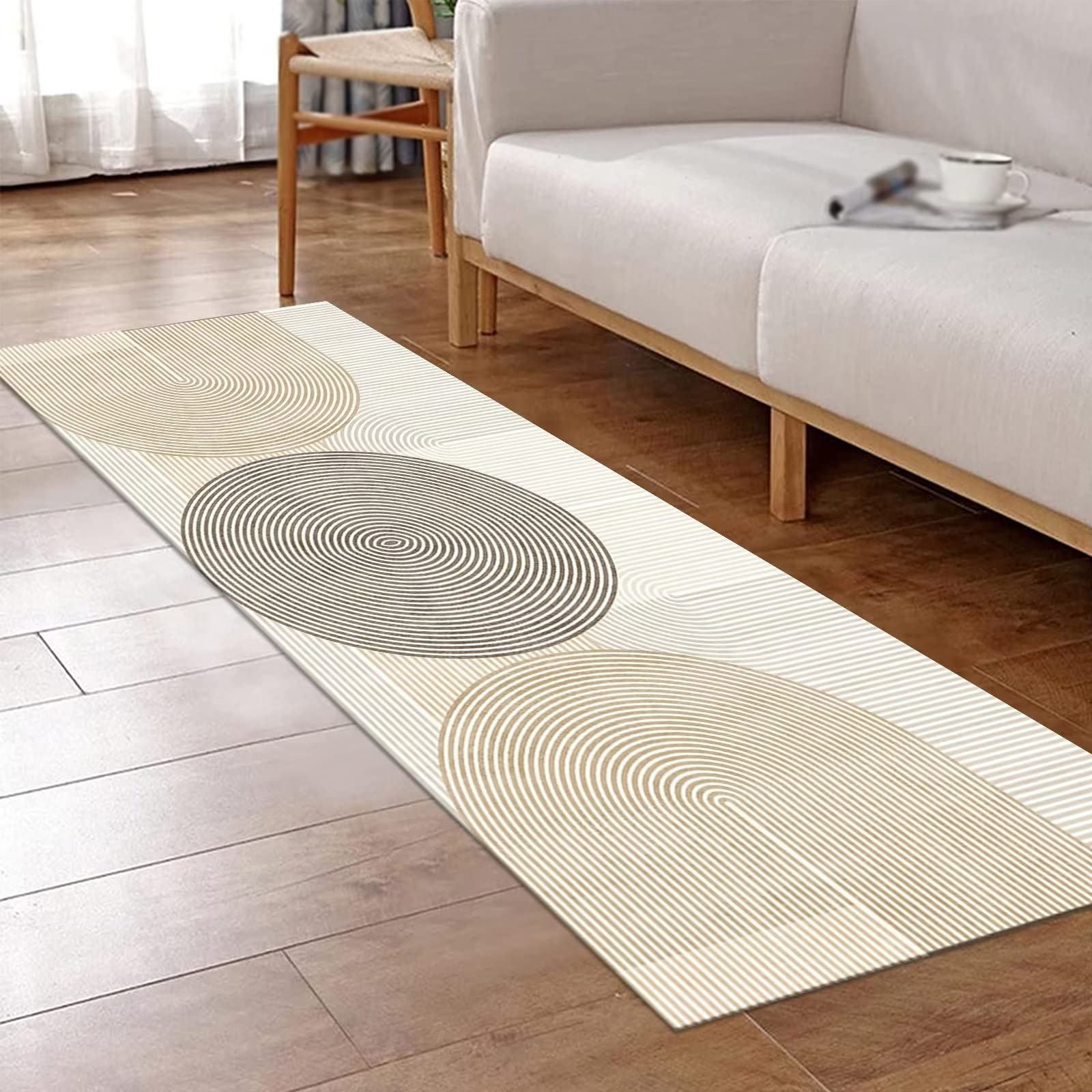 Läufer Teppich Lang Flur Küchen rutschfest waschbar Korridor Teppichläufer Fußmatten 80X150CM Küchenläufer Modern 3D Abstrakt Schlafzimmer Kinderzimmer Wohnzimmer Meterware Teppichmatten Flurläufer