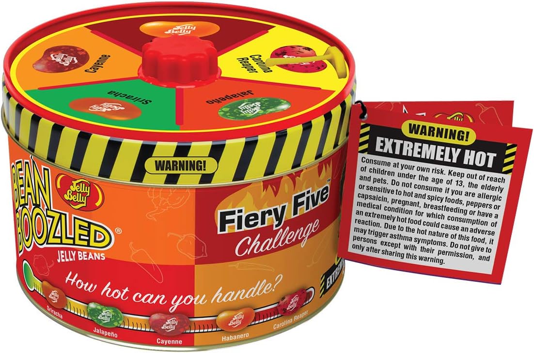 Jelly Belly BeanBoozled Fiery Five Spinner Tin - 3.36 oz - Genuine, Official, Straight from the Source