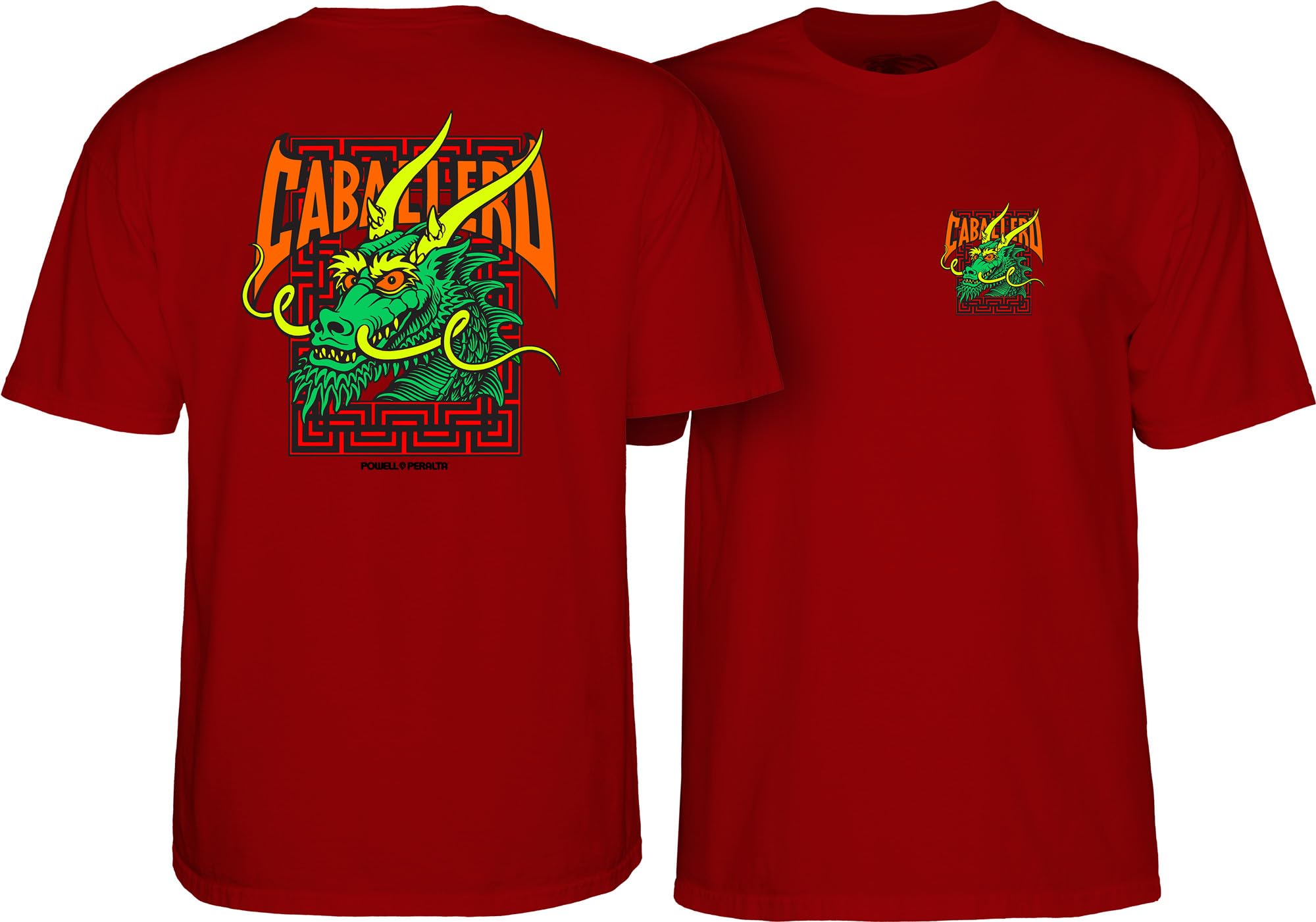 Powell Peralta Steve Caballero Street Dragon T-Shirt, Garnet, Medium