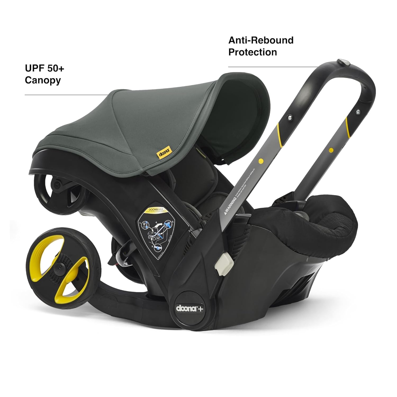 Doona Car Seat & Stroller, Slate Green - All-in-One Travel System