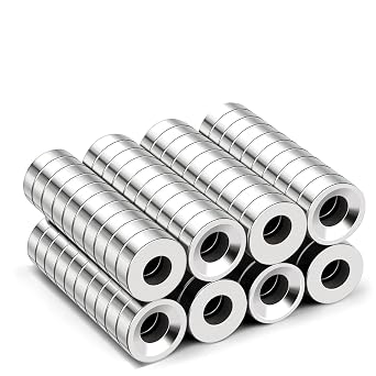 DIYMAG Magnets with Hole,0.32 in x 0.12 in,80 Pack