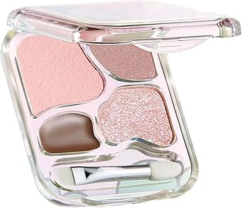 Eyeshadow Cute Makeup Palette, Eye Shadow, Eye Shadow Palette, Brown Powder, Eye Shadow for Teardrop Bags, Shadow Shadow, Pink, Waterproof, Sweatproof, 4 Colors, Little Ondine, Eyeshadow #02