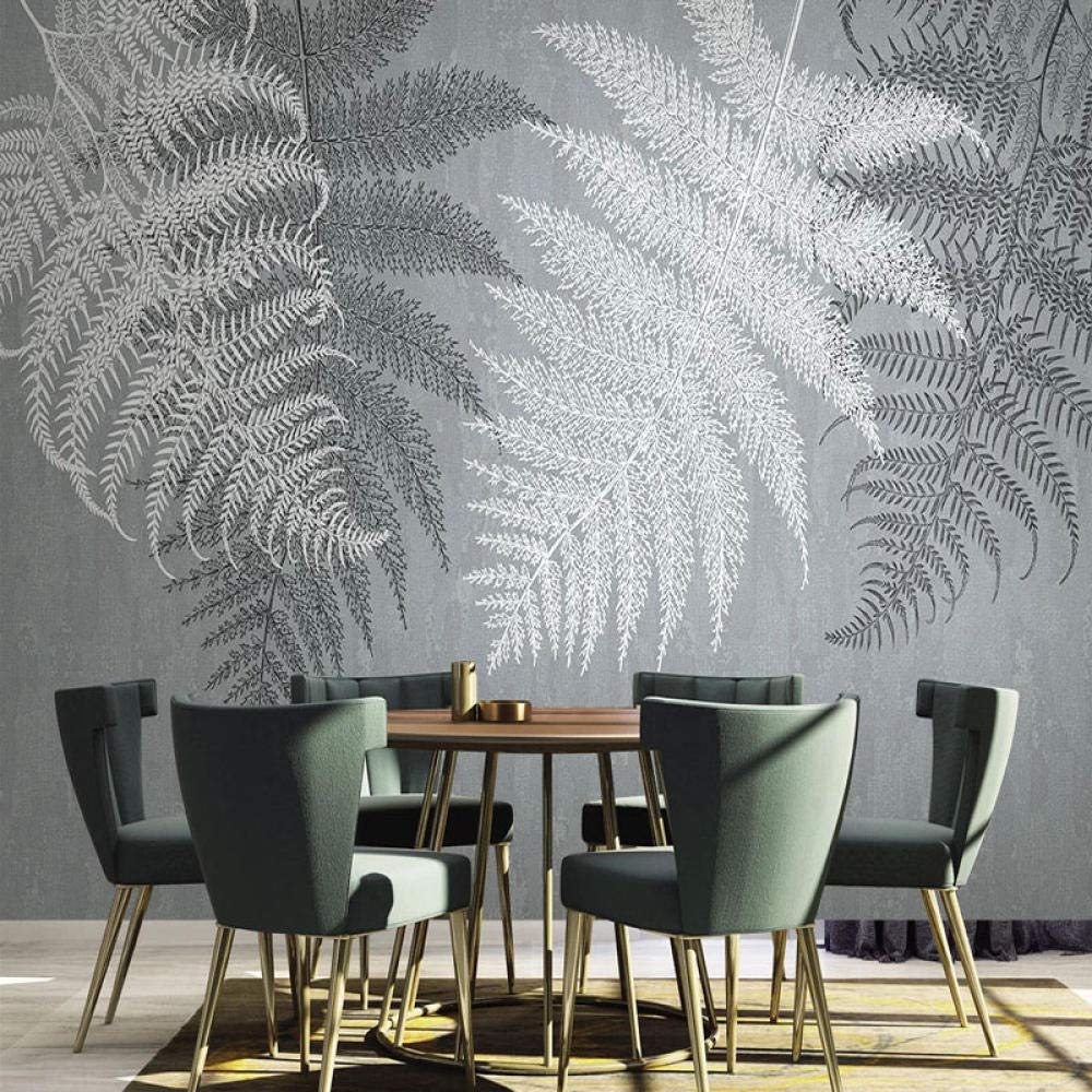 Papier peint feuilles tropicales de style nordique moderne WLLLO, décoration murale salon 430x300 cm