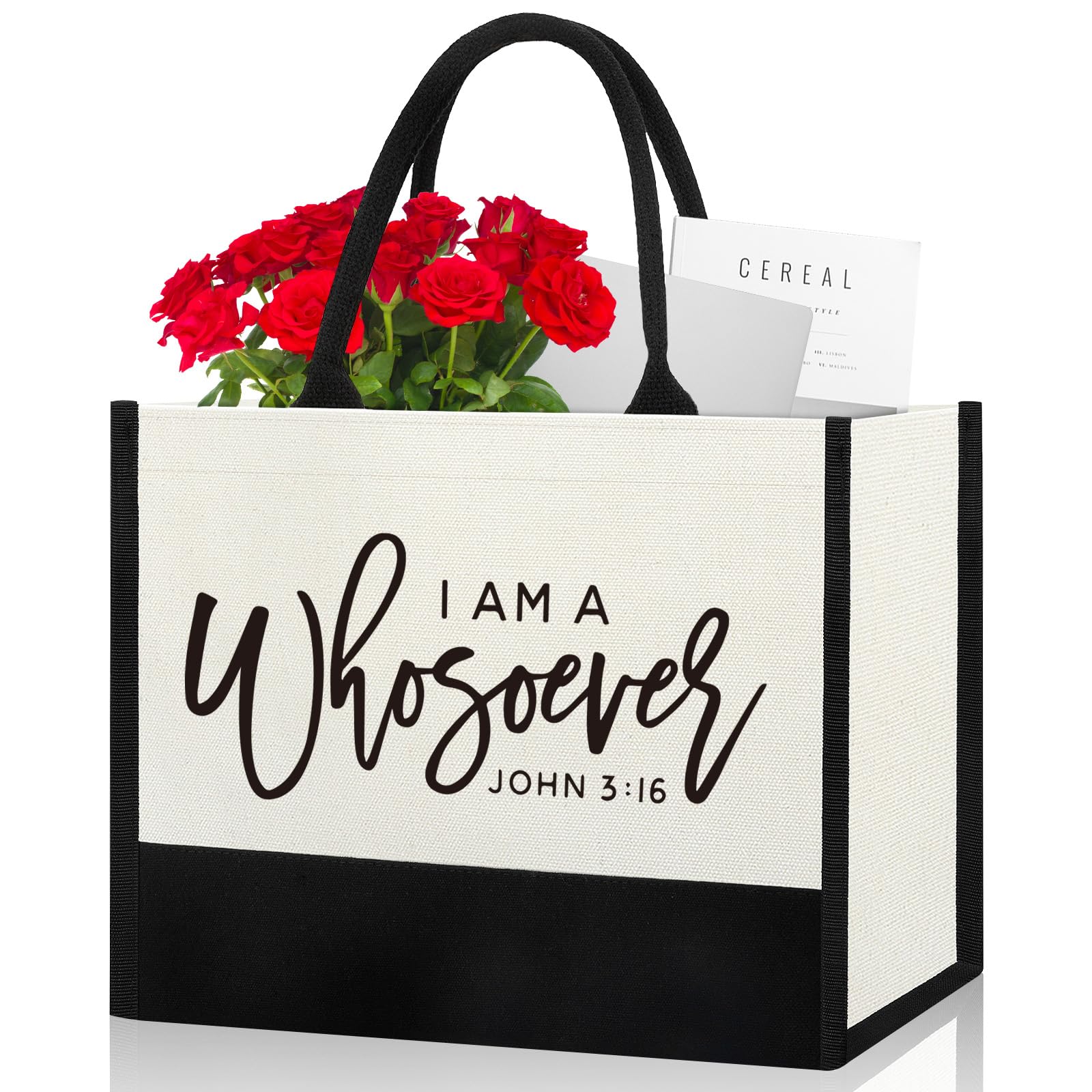 Canvas Bag for Women, Christmas Birthday Gifts Encourage Gifts for Her Mom Friend Sister Coworker Inspirational Gifts I am a Whosoeves Definition Reusable Grocery Bag