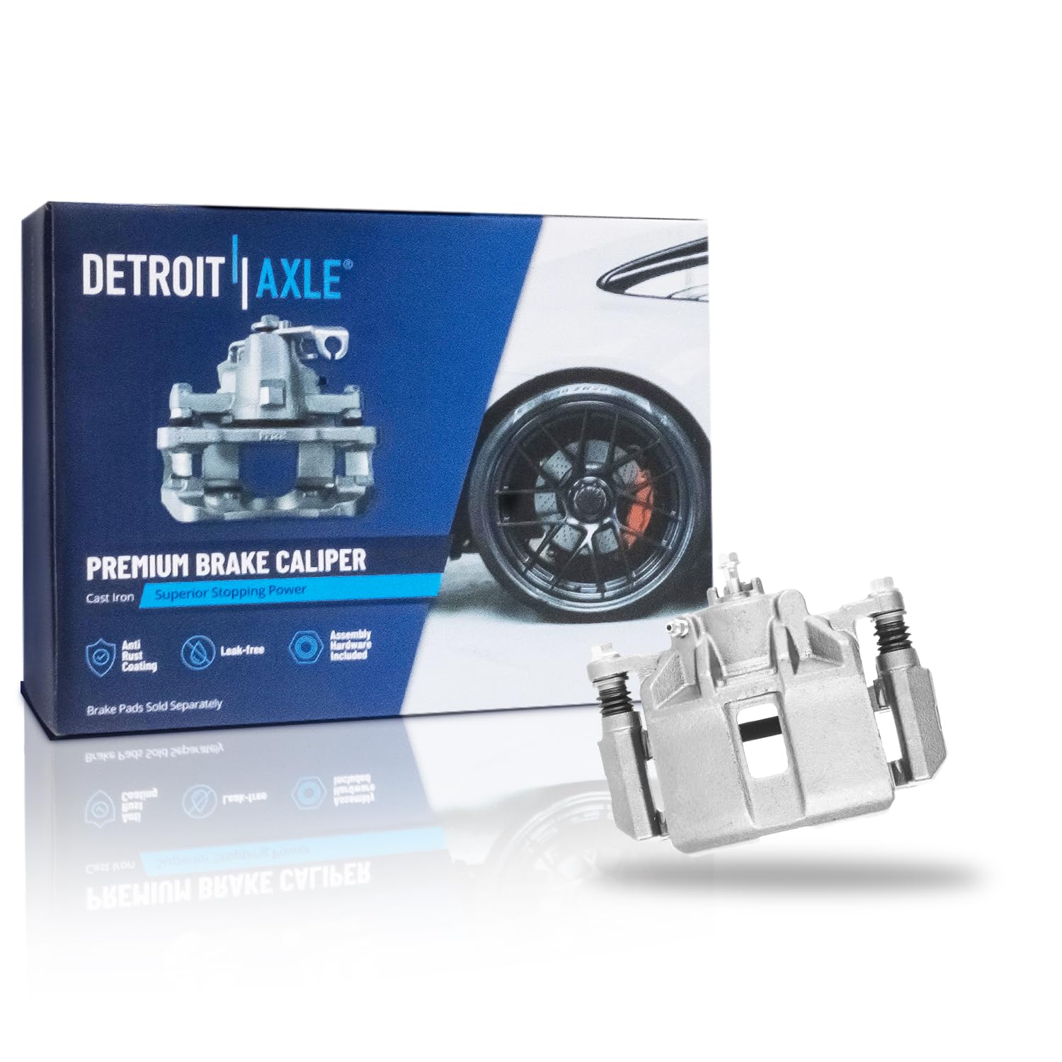 Detroit Axle - Front Right Disc Brake Caliper with Bracket Replacement