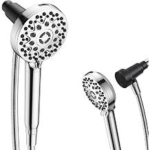 JOMOO Filtered Shower Head with Handheld, 4.5 Inch High Pressure Magnetic Showerhead with Filter, 7 Spray Modes Handheld Shower Head for Hard Water with Magnetic Docking, Chrome