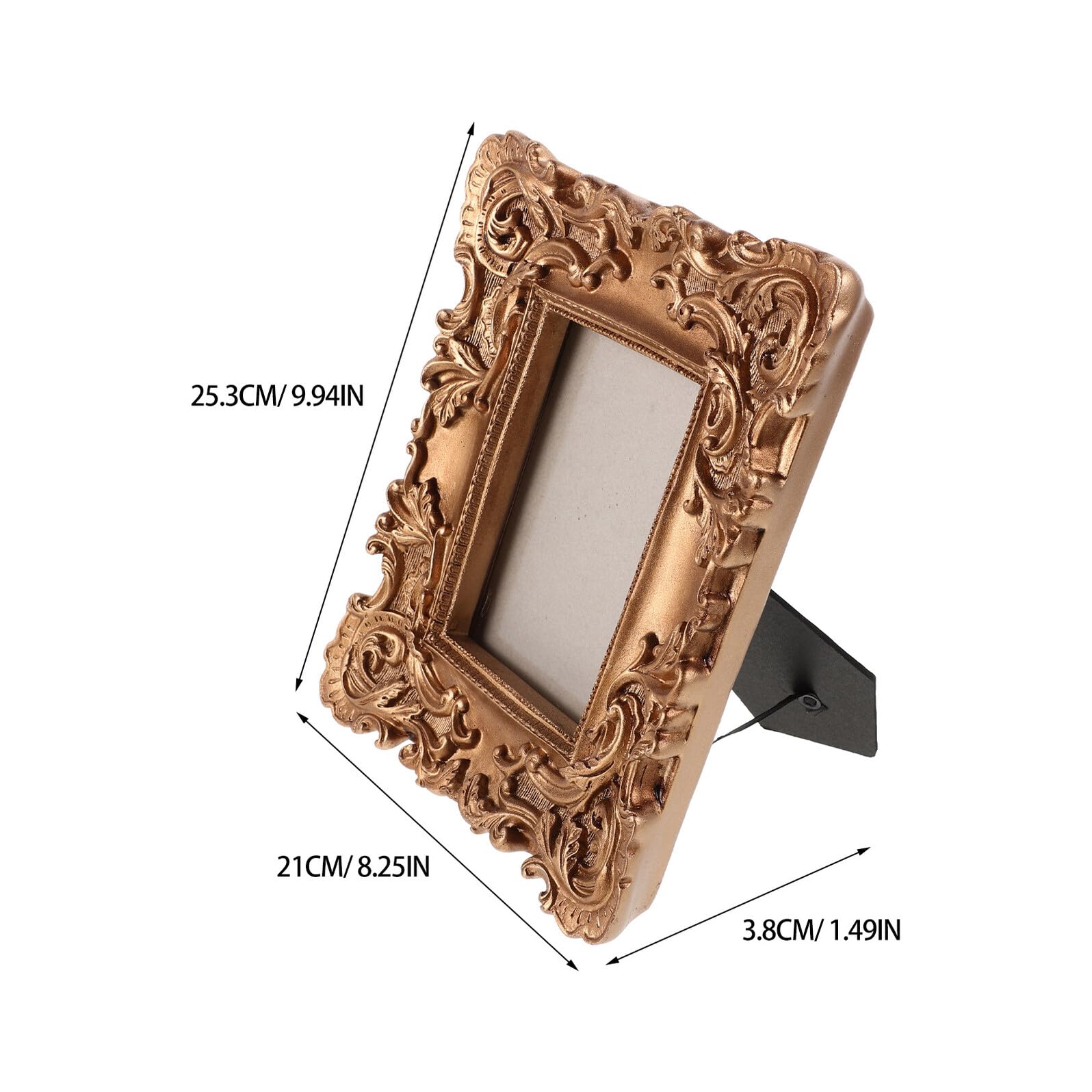 Retro Ramka Na Zdjęcia Ozdobna Ramka Na Zdjęcia Retro Ramki Do Wyświetlacza Tabletu Rama Na Komputery Stacjonarne Ściany Golden