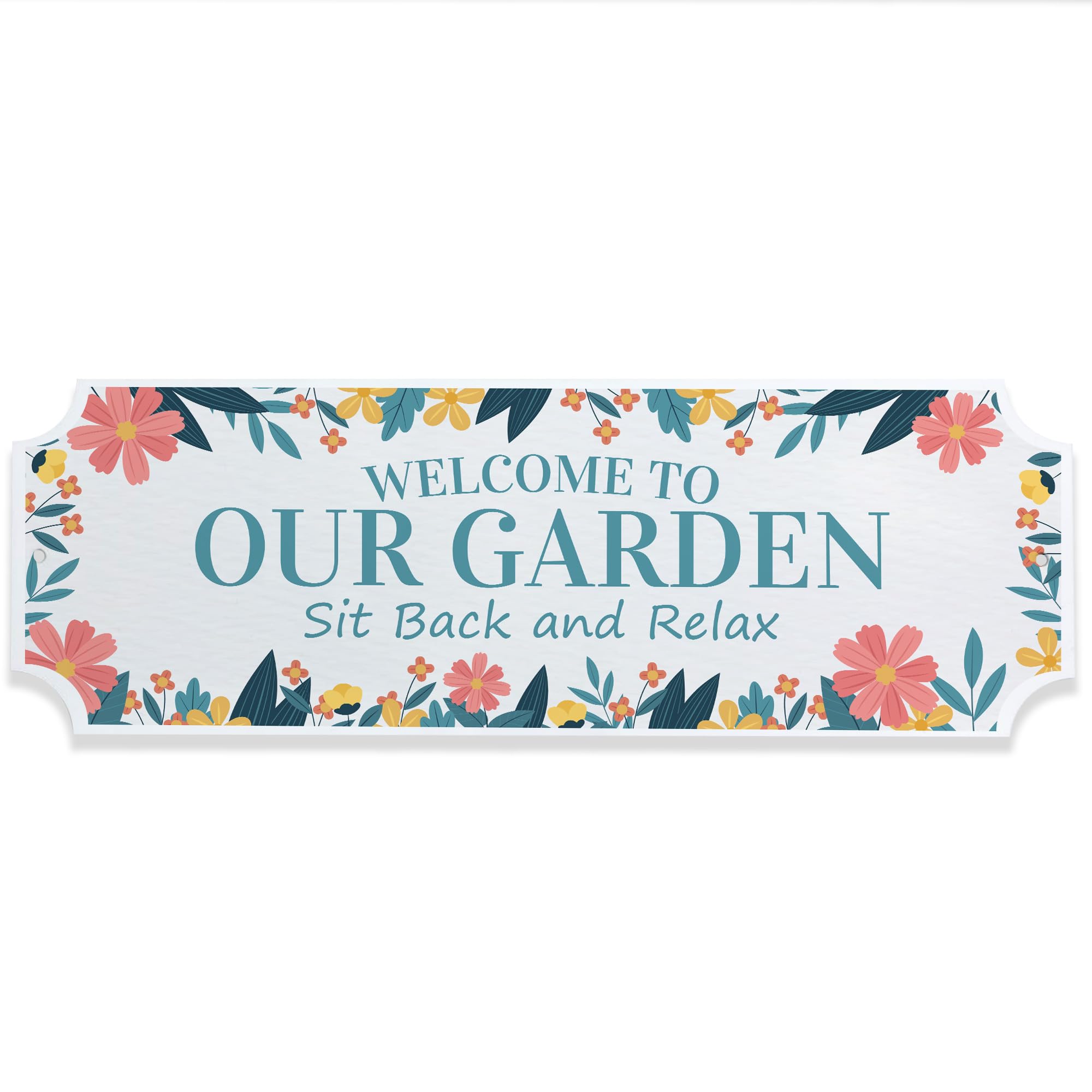 Red Ocean Garden Sign For Outside Hanging Shed Sign Novelty Welcome To Our Garden Patio Summer House Yard Wall Sign Gift For Women