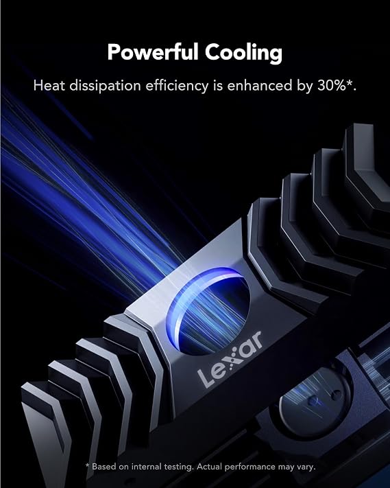 Lexar NM1090 2TB SSD PCle Gen5x4 NVMe, M.2 2280, PCIe 5.0 SSD with a Potent Heatsink, up to 12000MB/s, High Performance Internal Solid State Drive for Gaming, Photography, Video Editing and Design