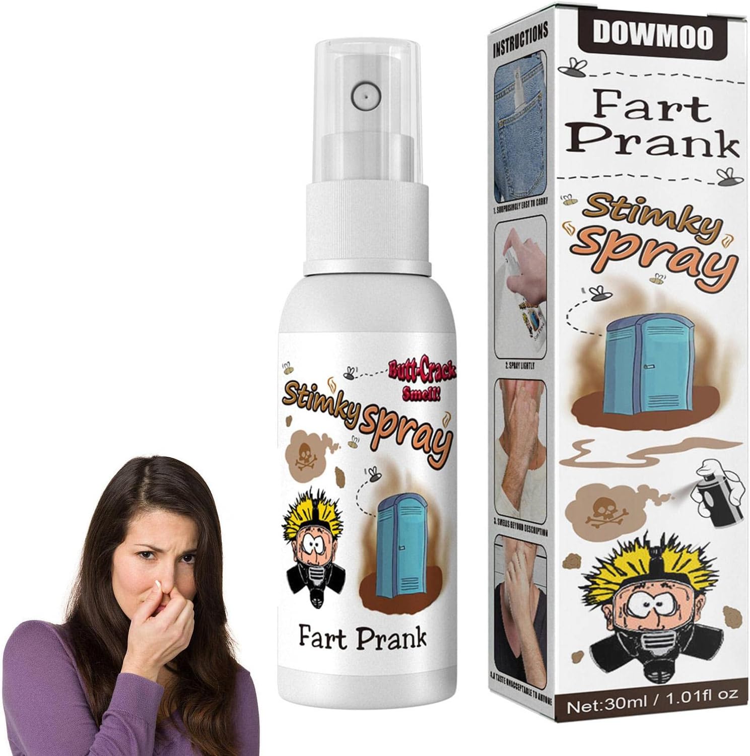 Halatua Fart Spray Prank,30ml Extra Strong Fart Spray - Extra Strong Long-lasting Odour Stink Liquid, Prank Stuff and Joke Toys for Adults or Kids