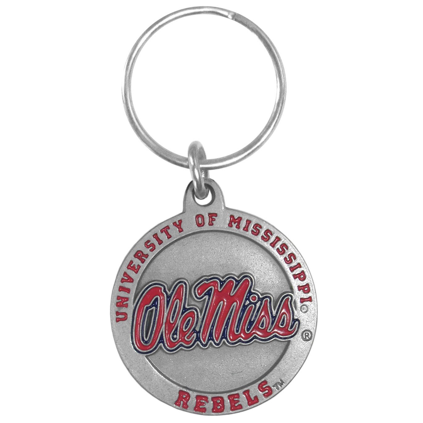 NCAA Siskiyou Sports Fan Shop Mississippi Ole Miss Rebels Carved Metal Key Chain One Size Team Color