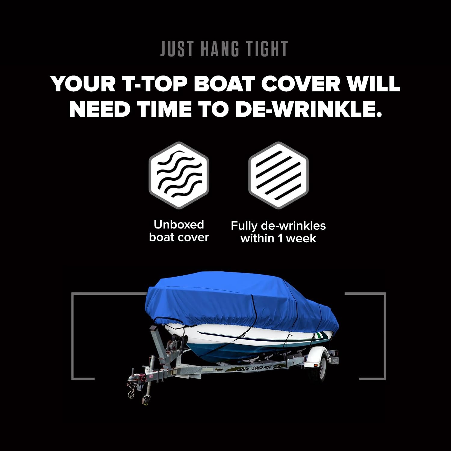 Budge Hard Top T-Top Boat Cover, Fits Boats 16-18ft with Beam up to 106", 600 Denier UV & Water Resistant Polyester, Gray