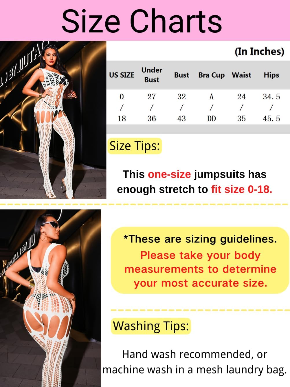 Women Sexy Fishnet Bodysuit, Hollow Out Body Stocking Sheer Lingerie Full Body Jumpsuits, Going Out Club Rave Outfits - Image 7