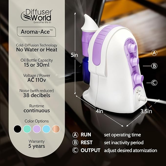 Difusor de Aromas Eléctrico sin Agua para 1000 Sq Ft, con Temporizador Ajustable miniatura 5