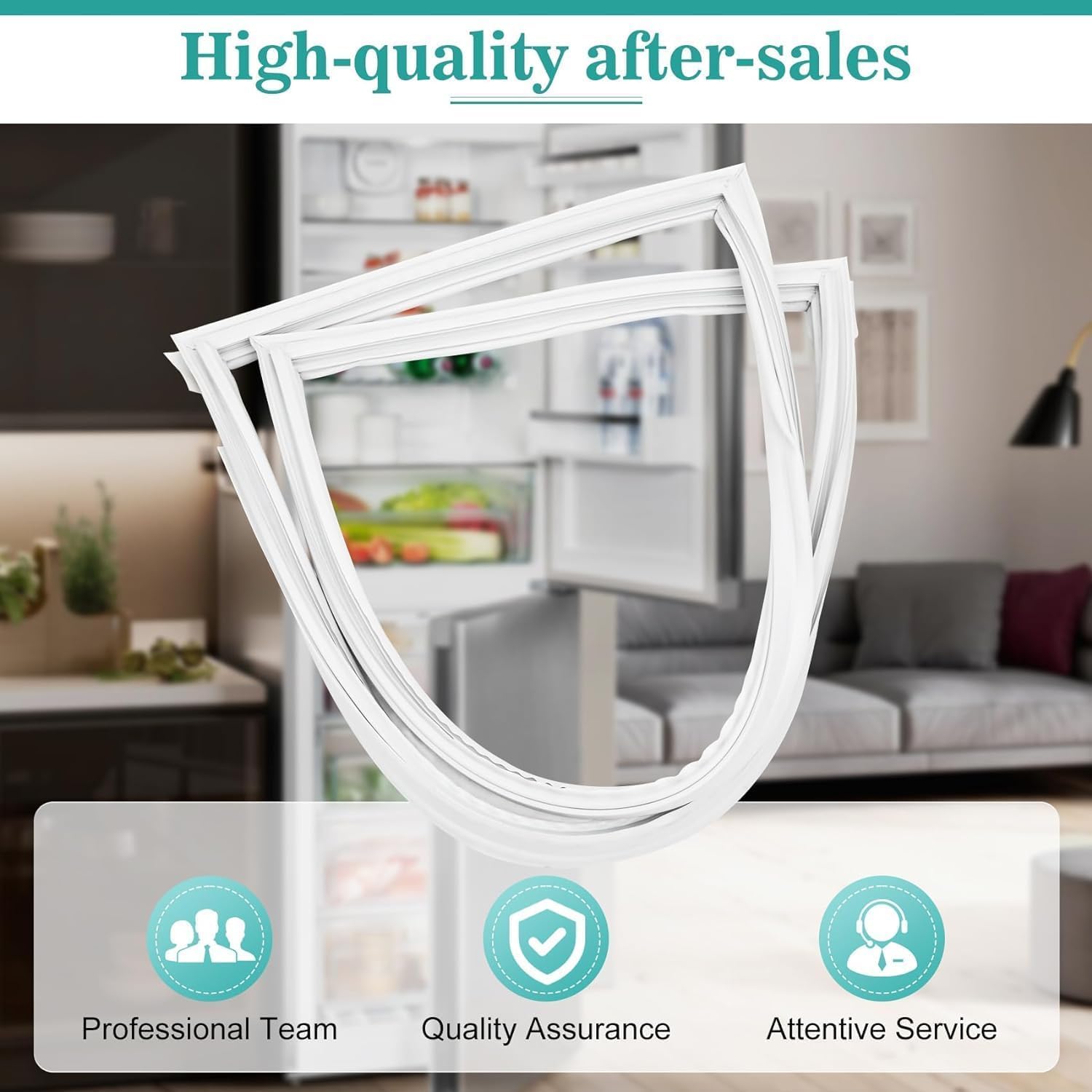 Repuesto de junta de puerta de refrigerador, opción de tamaño personalizado, duradero y flexible para un sellado eficiente del congelador y el refrigerador
