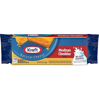 Kraft Natural Medium Cheddar Cheese 8 oz Block