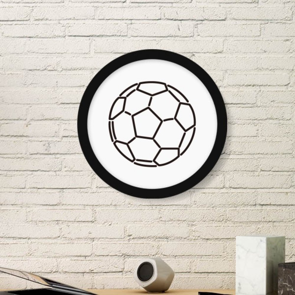 Peintures football rond noir petit cadre image sport pour mur