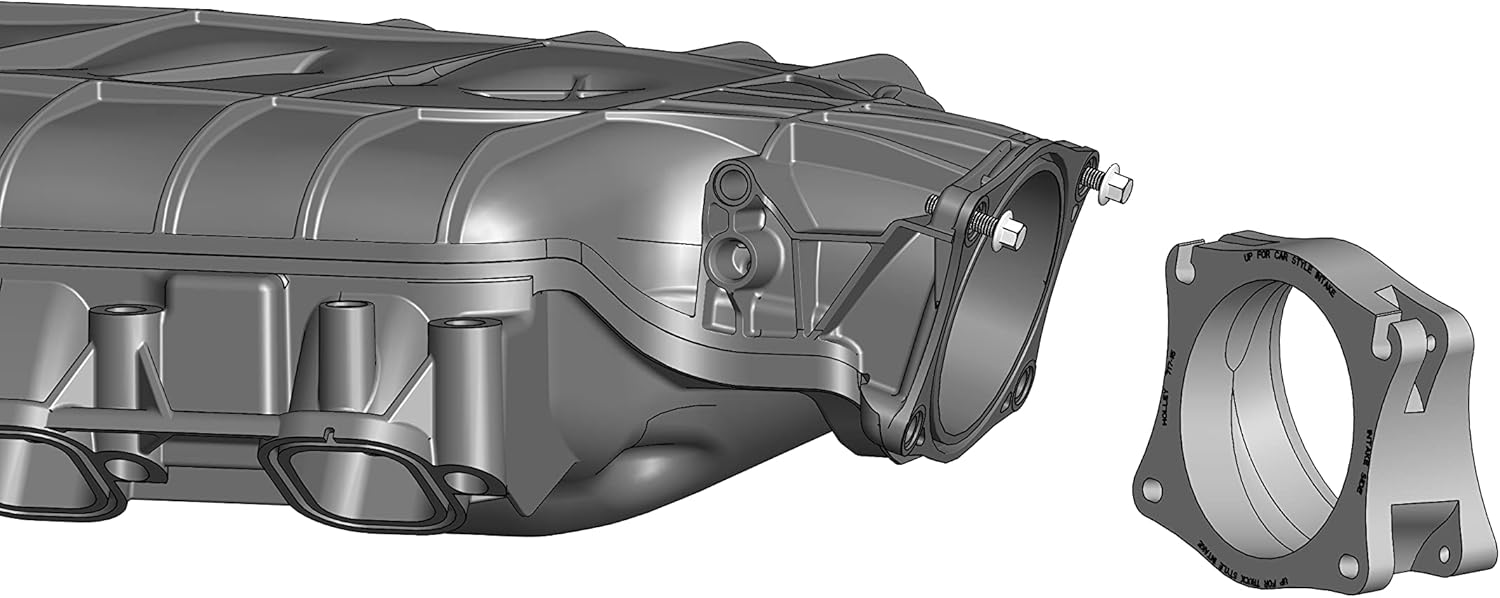 Holley 717-15 Throttle Body Angle Adapter - LS and LT, and LT4 Intakes