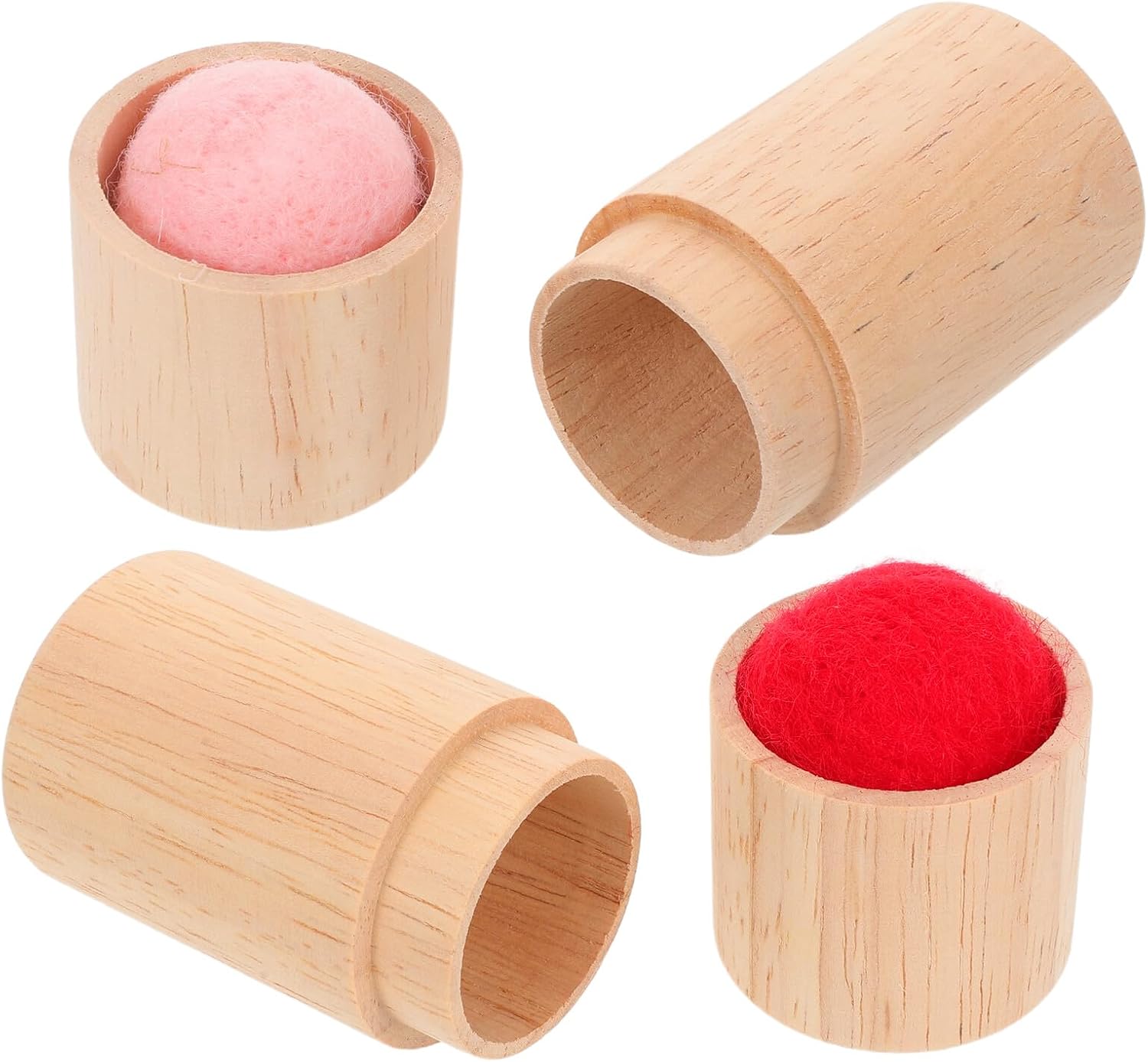 SAFIGLE 2pcs Portable Wooden Sewing Needle Storage Case Embroidery Needle Holder Organizer for Home Craft and Sewing Supplies