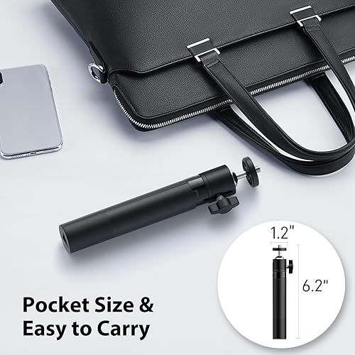 Miniatura 5 de EMEET - Trípode de cámara web, mini trípode profesional para cámara web, alturas ajustables con cabezal giratorio de 360°, portátil y ligero, uso