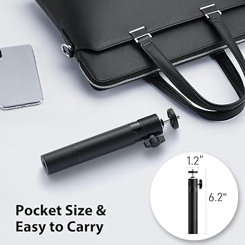 Webcam Tripod, EMEET Professional Webcam Mini Tripod, Adjustable Heights with 360 Swivel Head, Portable&Lightweight, Stable Use, Universal Compatible for Most Webcams/Phones/GoPros/Mirrorless Cameras