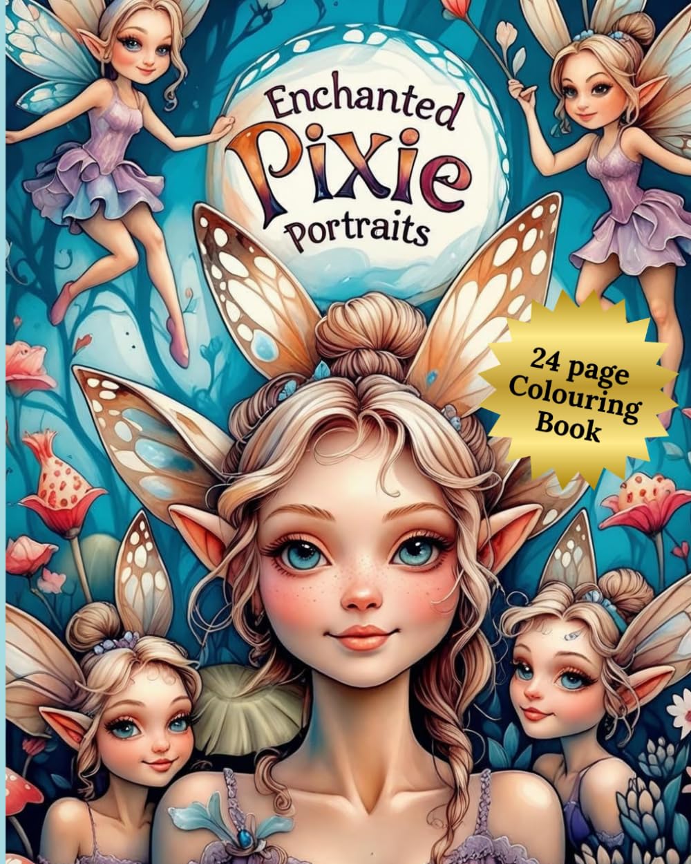 Enchanted Pixie Portraits Colouring Book