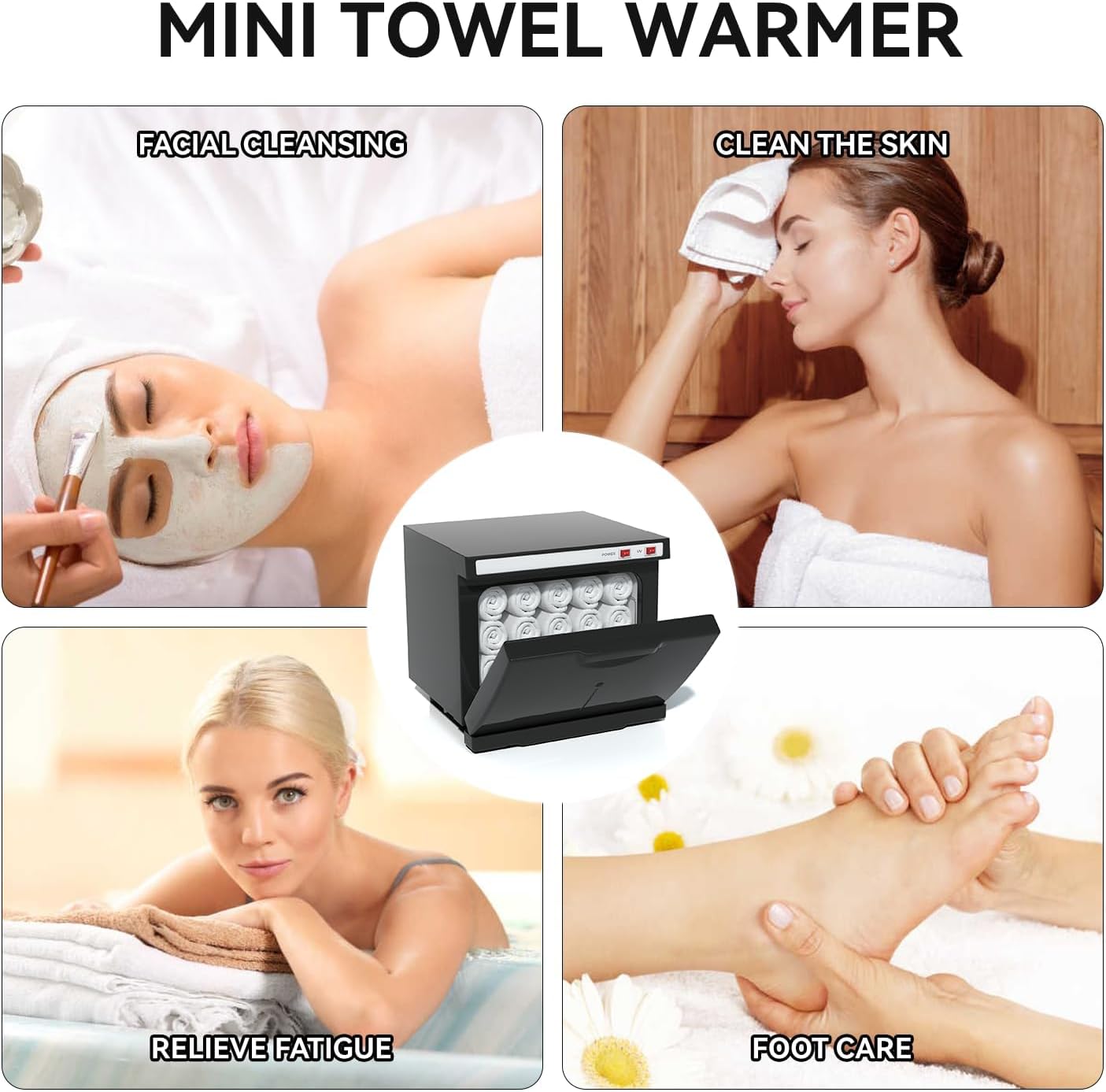 Hot Towel Warmer Spa, 8L Towel Warmers, Professional Small Mini Towel Warmer Cabinet for Facial Esthetician, Towel Heater for Beauty&Salon(8L-Black)