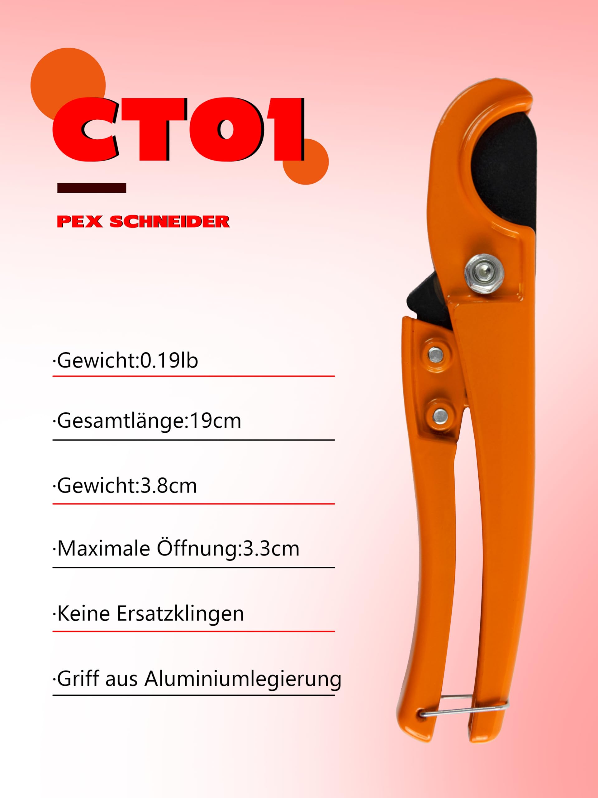 AMZCNC AMZ-F1960 - Set di attrezzi per espansione PEX, 16 mm, 20 mm, 25 mm, 32 mm, testa di espansione, per tubi in PEX (16 mm, 20 mm, 25 mm, 32 mm), AMZ-F1960