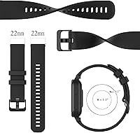 Vista 3 de Compatible con Garmin Vivoactive 4/Venu 3/Forerunner 255 265 Bandas, correa de silicona deportiva para Vivoactive 4/Venu 3/Forerunner 255 265