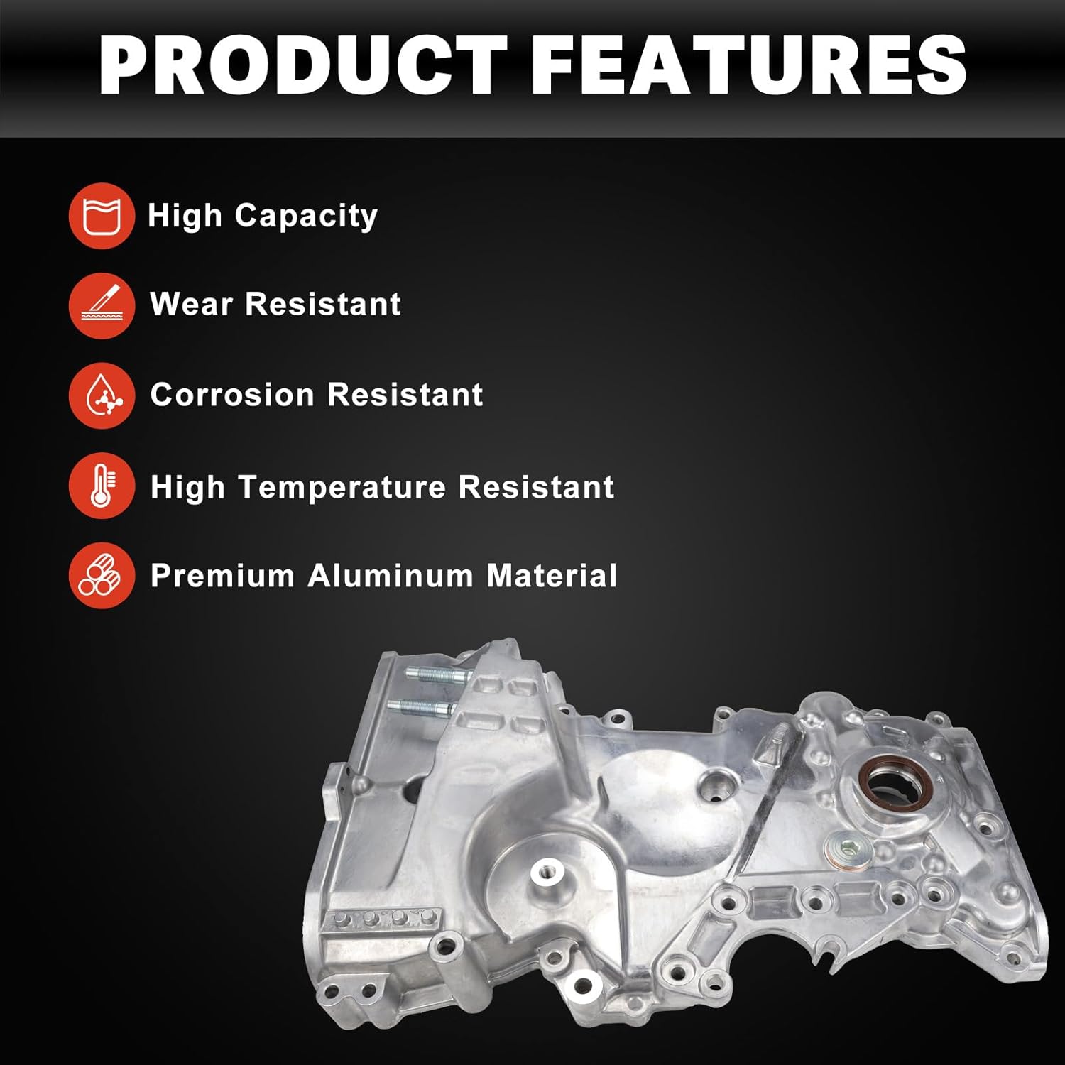 USTAR Engine Oil Pump and Timing Cover Assembly Compatible with Hyundai Elantra 2014-2016, Elantra Coupe 2014, Elantra GT 2014-2020 1.8L 2.0L L4 Replace# 213502E300