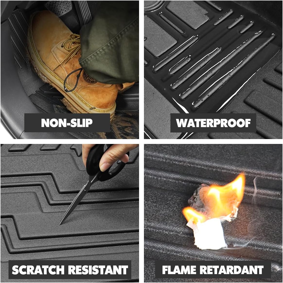 Vanseno Cargo Mat for 2012-2017 Honda Odyssey 7/8 Seats Cargo Liner Trunk Mat TPE All Weather Protection for 2012 2013 2014 2015 2016 2017 Honda Odysse Accessories