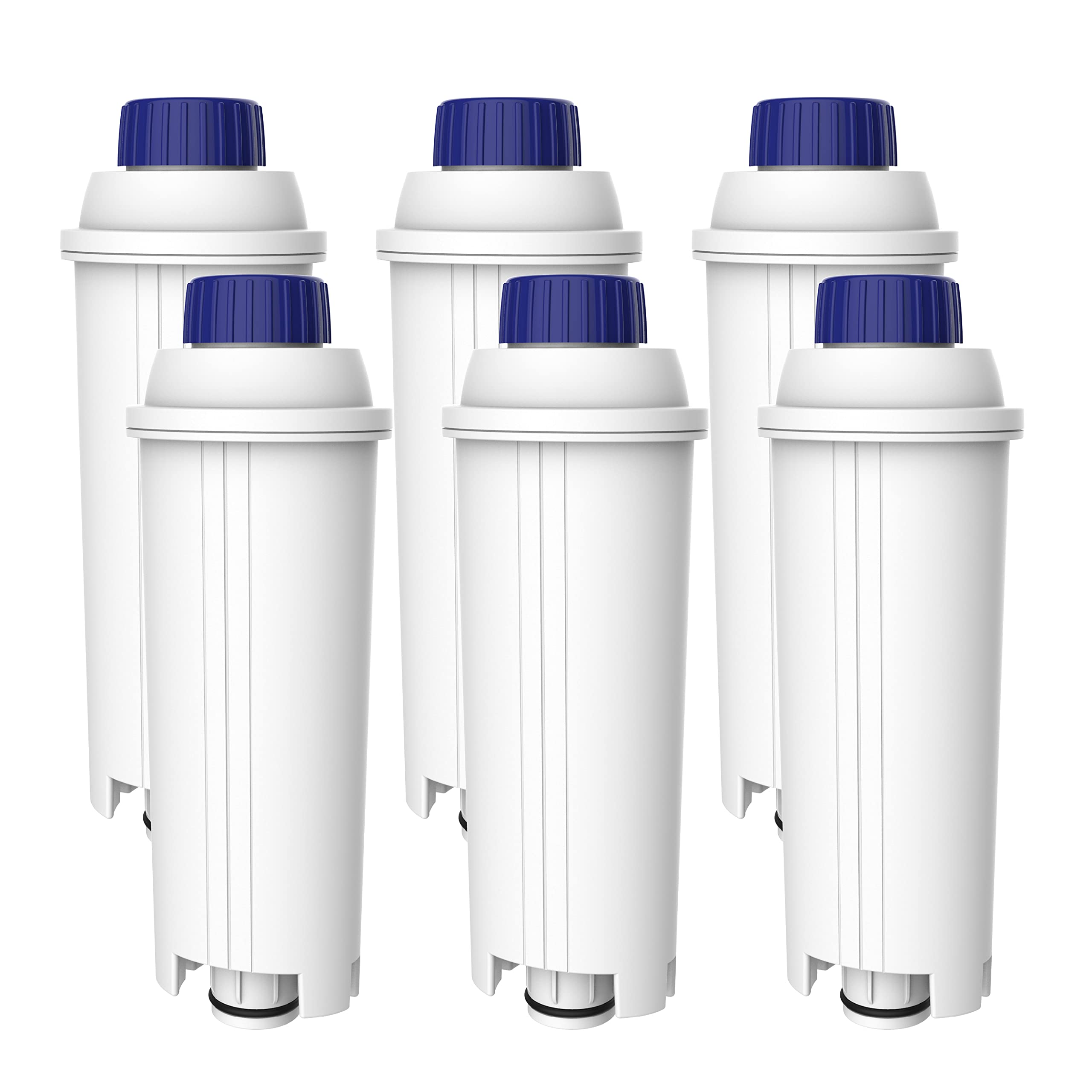 AQUA CREST Coffee Machine Water Filter, Replacement for De'Longhi® DLSC002, SER3017 & 5513292811 - Including Versions of ECAM, Esam, ETAM Series (6)