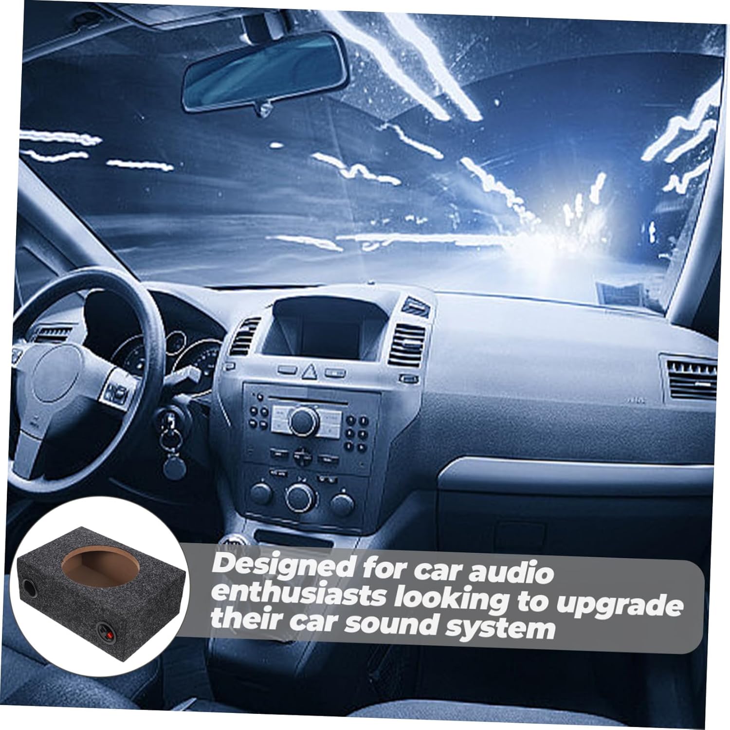 CHILDWEET Subwoofer Sealed Enclosure Box for Car Audio Upgrade Lightweight Design Easy Installation Enhances Sound Quality and Bass for DIY Enthusiasts