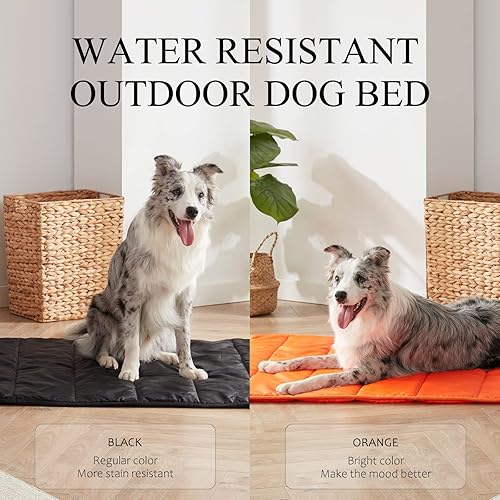 Miniatura 7 de BDEUS Cama para perros de tamaño grande de 43 x 25 pulgadas, impermeable y portátil, tapete para mascotas para camping, viajes, fácil de limpiar