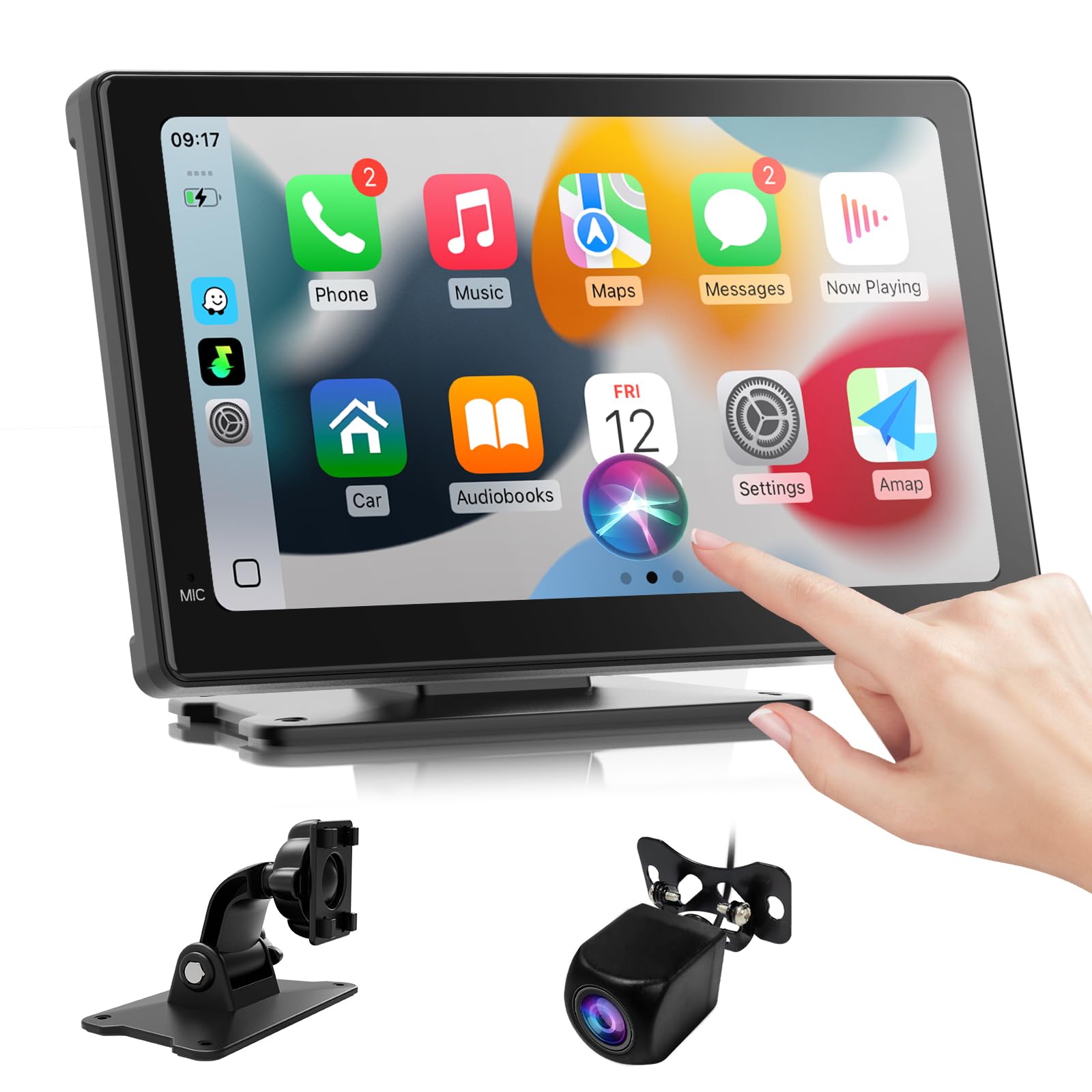 HD CAR DVR K880 RSプロダクト ポータブルナビ Amazon.com: Haudio 7 Inch Portable Carplay Screen for Car,Car