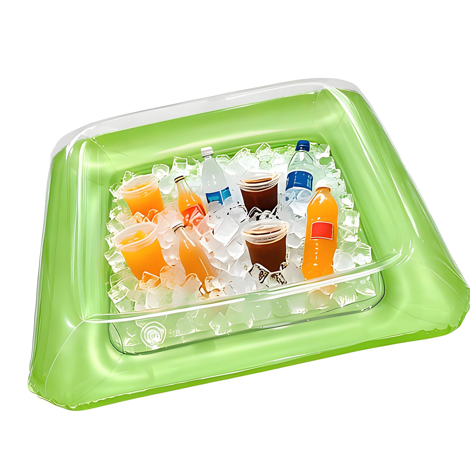 Mekalero Pool Float Tray Ice Tray, Large Capacity for Drink and Food Floating Pool Beverage Holder Inflatable Drink