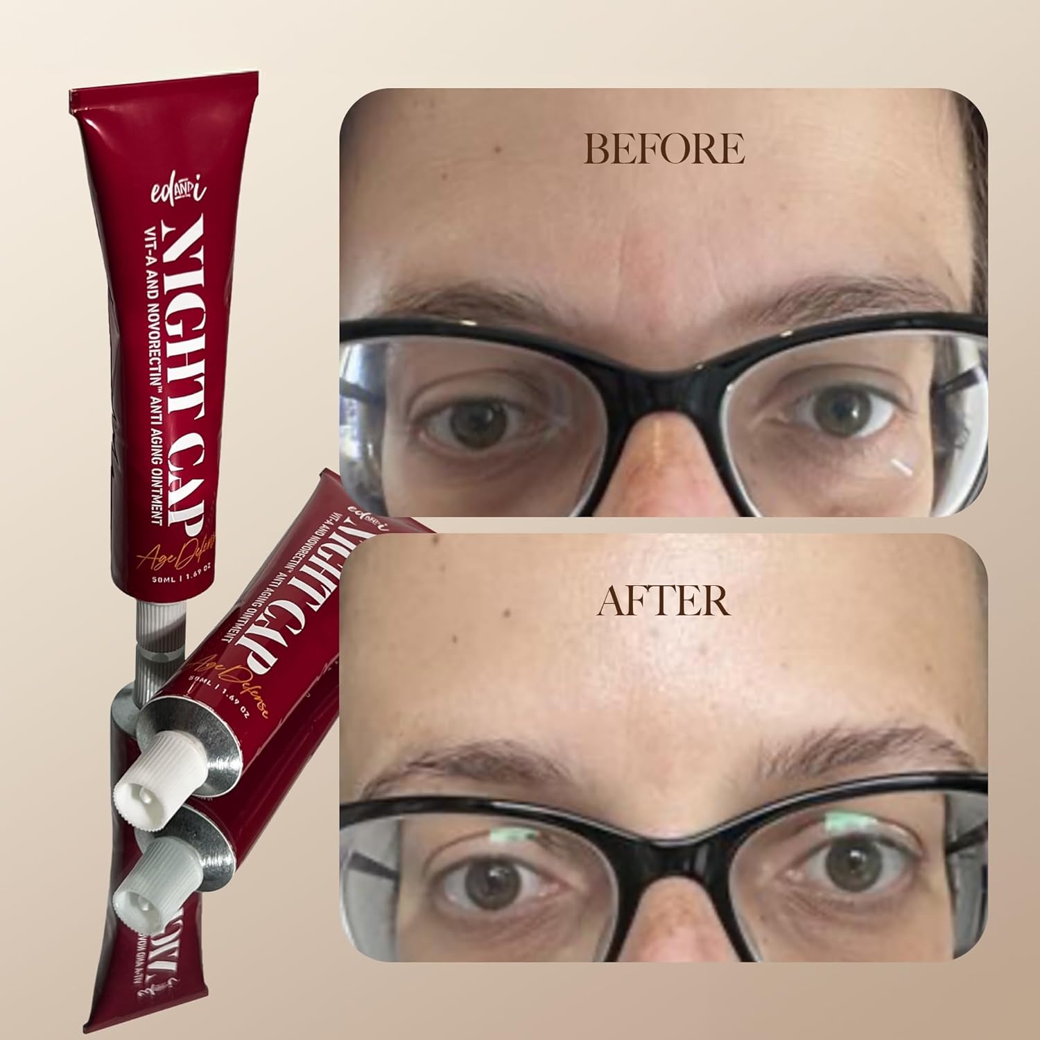 NIGHT CAP Facial Night Cream with Vitamin A, and NovoRetin Anti Aging Ointment to Minimize Appearance of Wrinkles and Fine Lines, 1.69 oz - Image 8