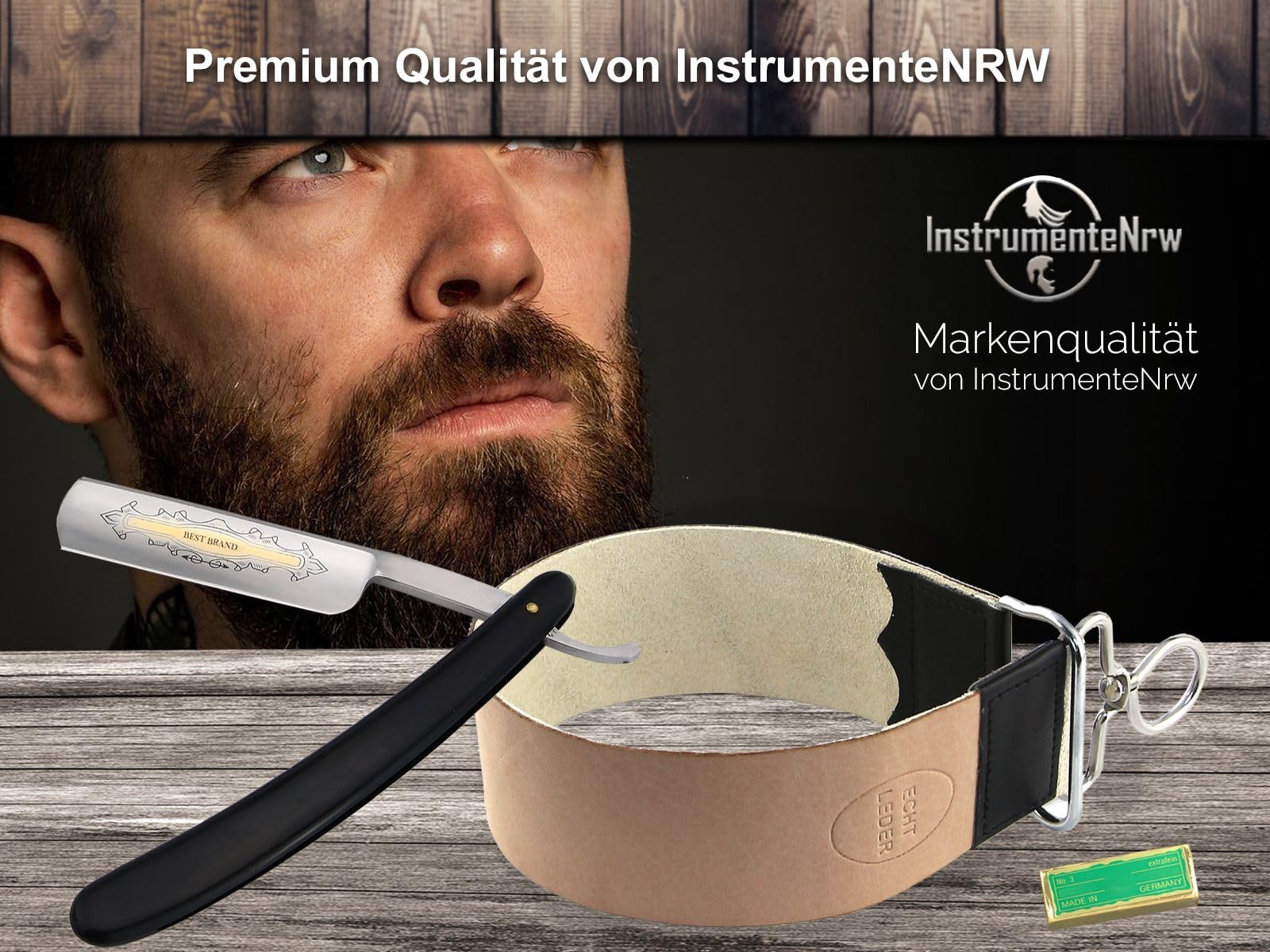 Rasier Set Herren Solingen Paste mit Rasiermesser Set Streichriemen von InstrumenteNrw mit Sitz in Deutschland